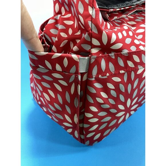 Ju-Ju-Be Diaper Bag in Scarlet Petals Floral Print  Adjustable Strap Unisex EUC - Picture 8 of 16